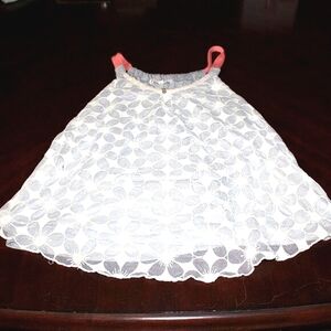 Jolt White Floral Lace Tank Top - Size L